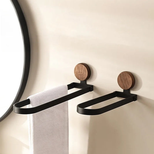 Porte-serviettes Rabattable Noir