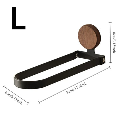 Porte-serviettes Rabattable Noir