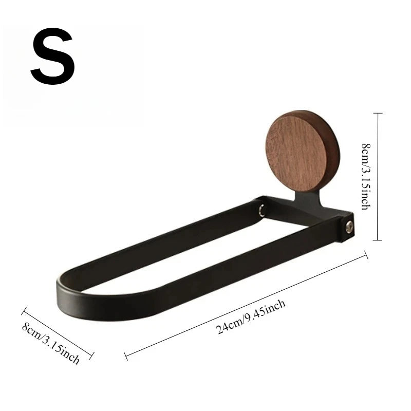 Porte-serviettes Rabattable Noir