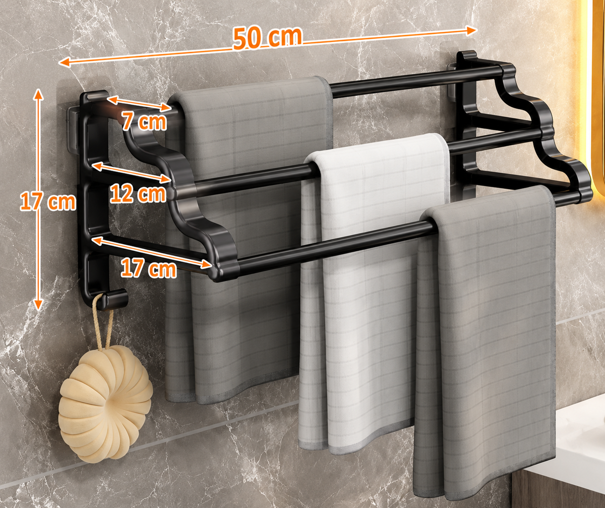 Porte-serviettes Sans Perçage Compact Dimensions