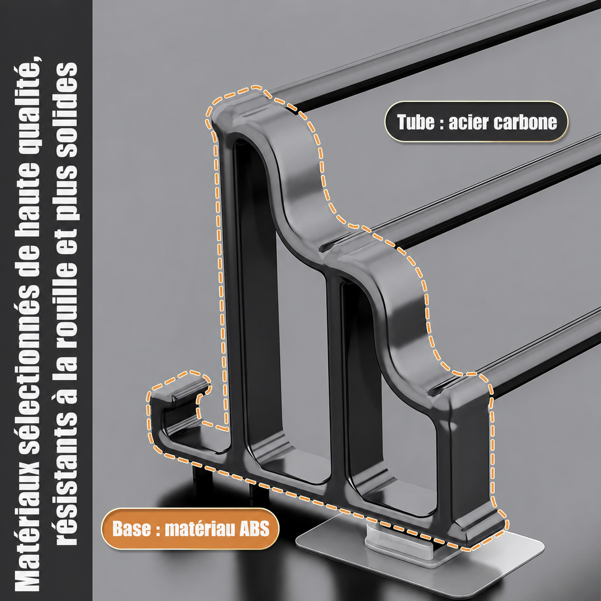 Porte-serviettes Sans Perçage Compact Matériaux