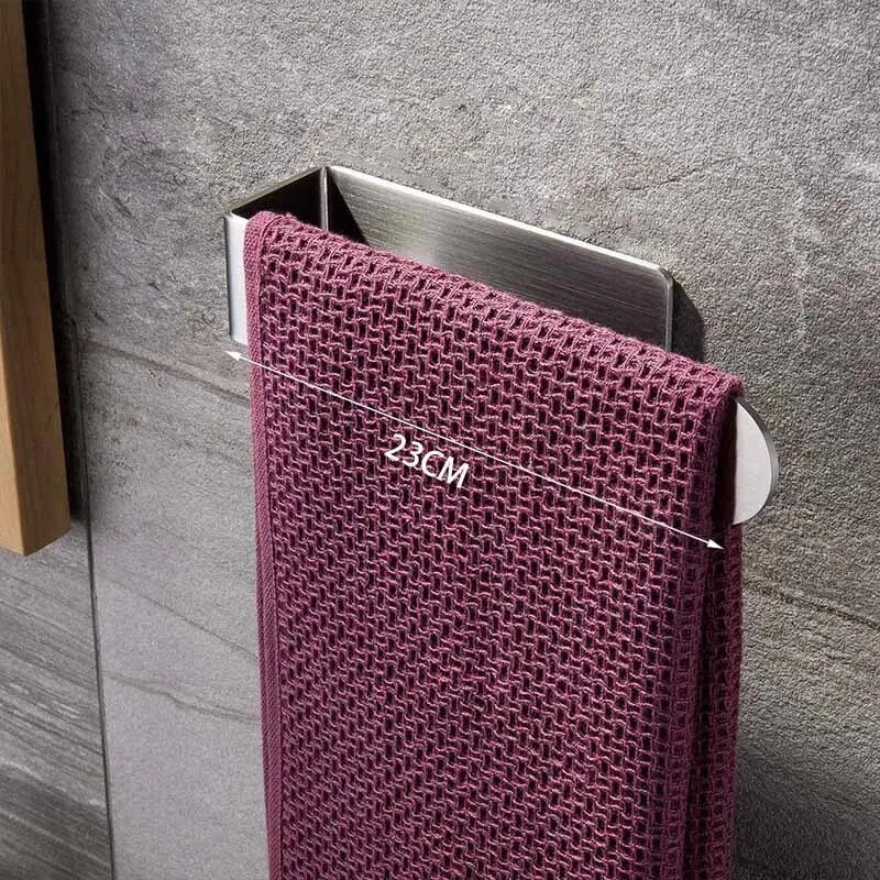 Porte-serviettes Sans Perçage Moderne 23cm en Argent