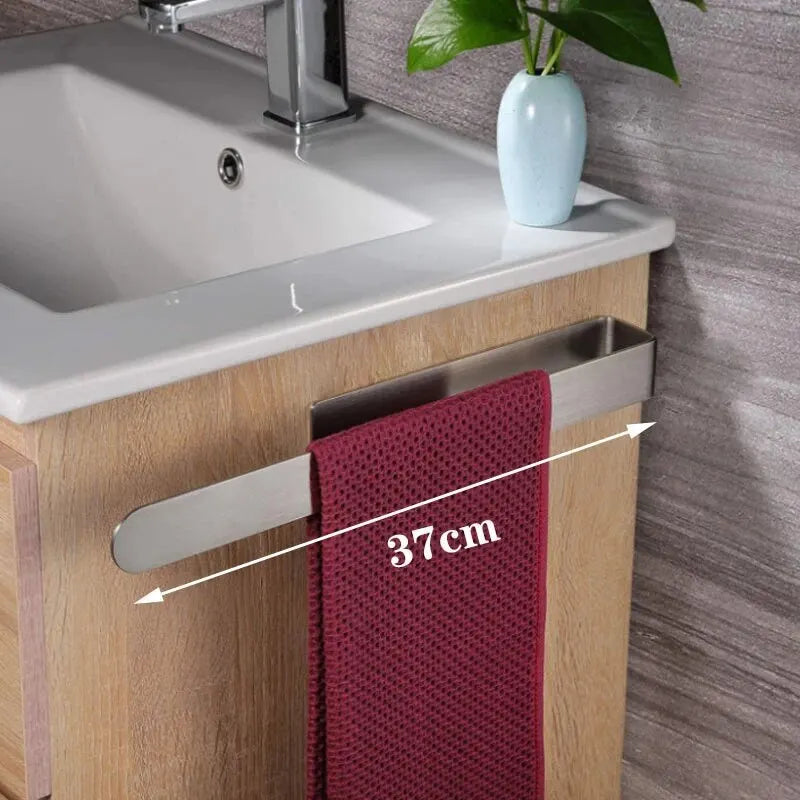 Porte-serviettes Sans Perçage Moderne 37cm en Argent