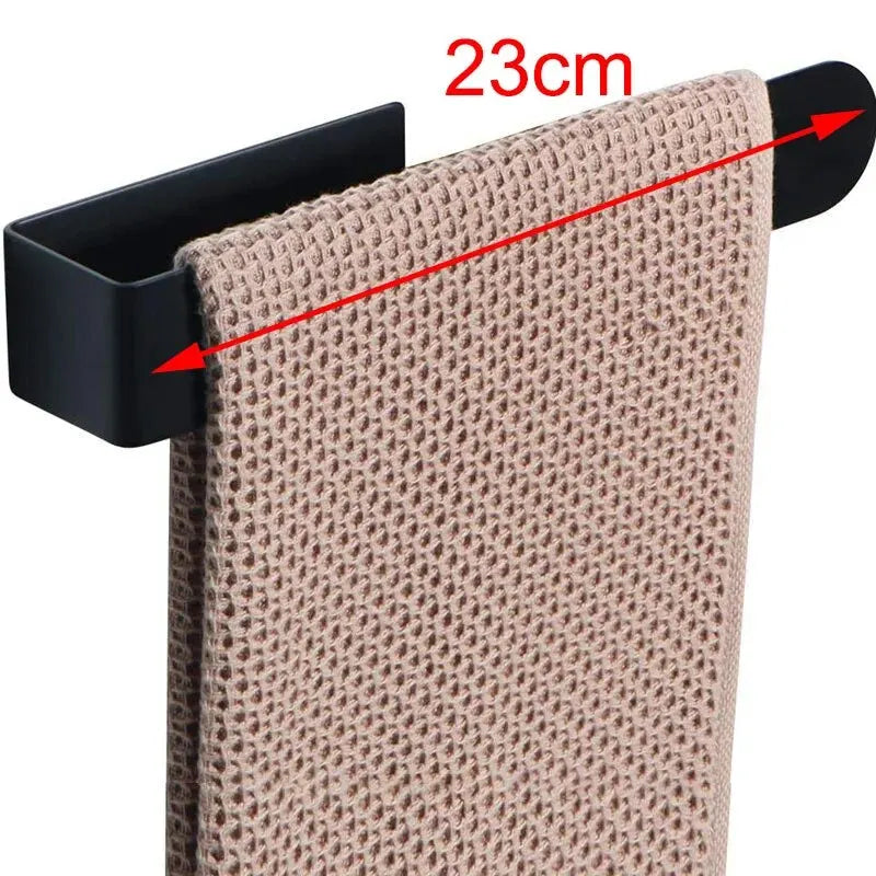Porte-serviettes Sans Perçage Moderne 23cm en Noir