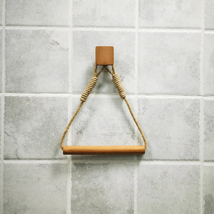 Porte-serviettes Simple en Bois Chanvre Carré