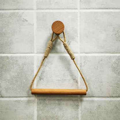 Porte-serviettes Simple en Bois Chanvre Rond