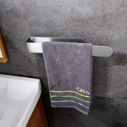 Porte-serviettes en Acier Inoxydable Auto-Adhésif en Argenté