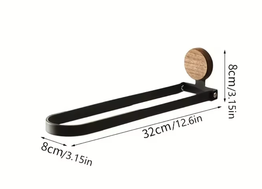 Porte-serviettes en Bois Massif Taille L