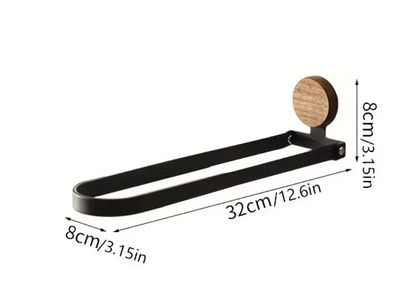 Porte-serviettes en Bois Massif Taille L