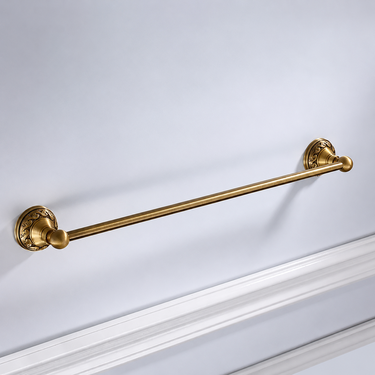 Porte-serviettes en Laiton Antique