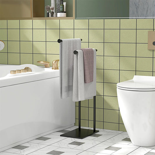 Porte-serviettes sur Pied en Acier Inoxydable