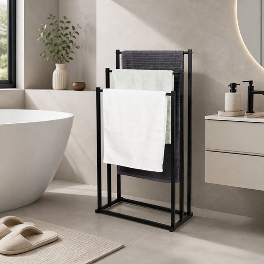 Porte-serviettes sur Pied en Métal