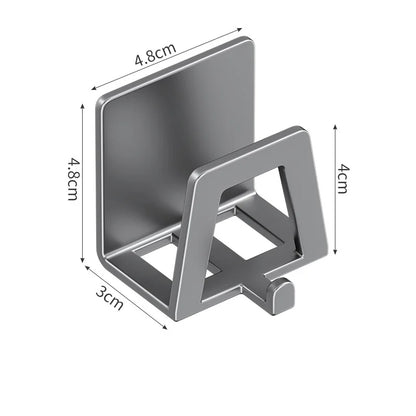 Porte Éponge Adhésif en Gris Dimensions