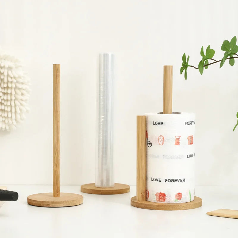 Porte Essuie-Tout Bois de Bambou