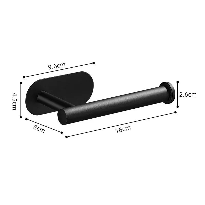 Porte Papier Toilette Adhésif en Noir Type 2