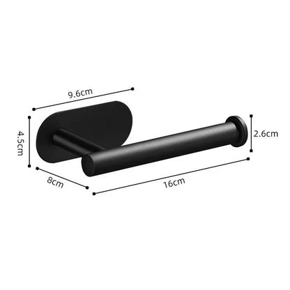 Porte Papier Toilette Adhésif en Noir Type 2