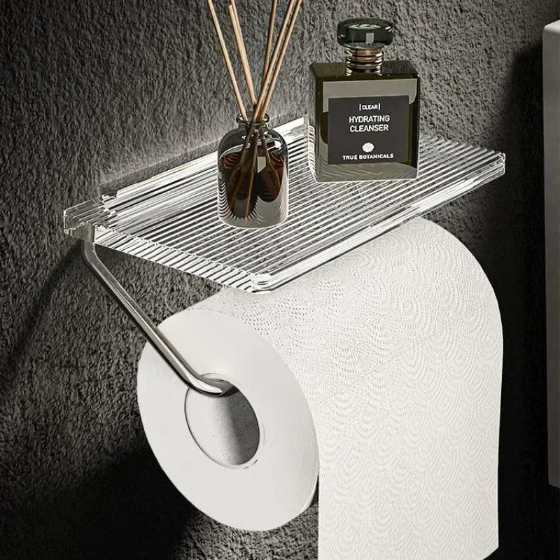 Porte Papier Toilette avec Étagère en Argent 1 Type 1