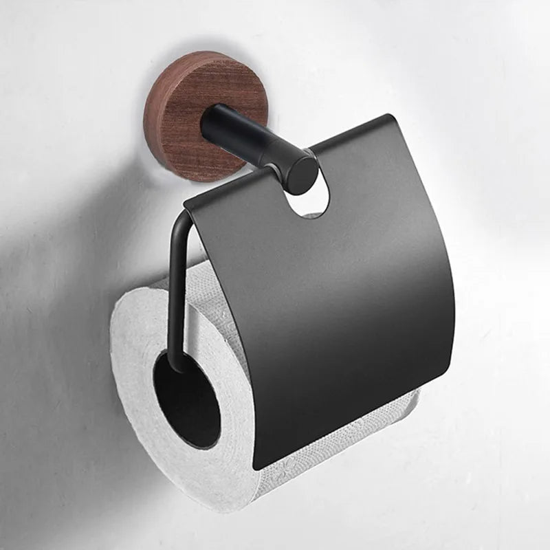 Porte Papier Toilette avec Protection avec Socle en Bois