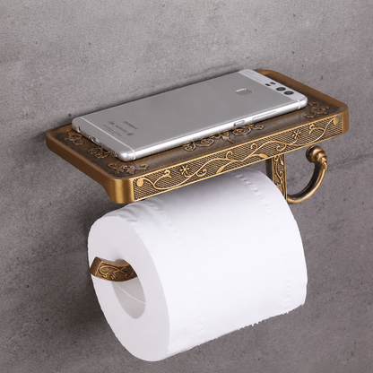 Porte Papier Toilette en Laiton Antique