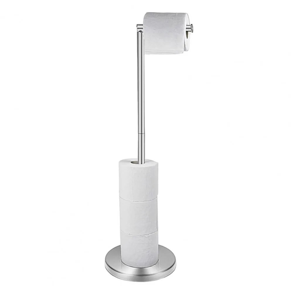 Porte Papier Toilette sur Pied en Argent