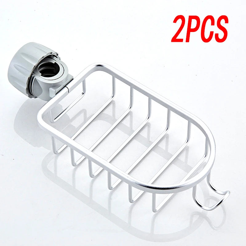 Porte Savon Ajustable Blanc en 2 pièces