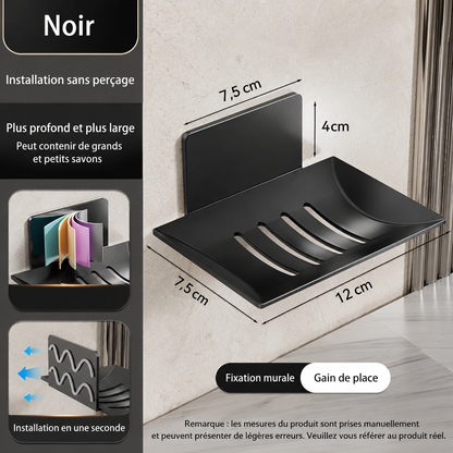 Porte Savon Compact en Noir