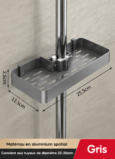 Porte Savon Douche Sans Perçage en Gris