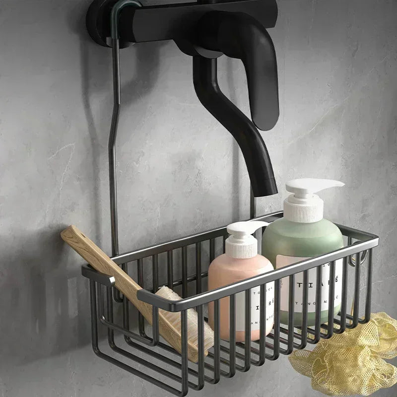Porte Savon Douche en Aluminium en Gris