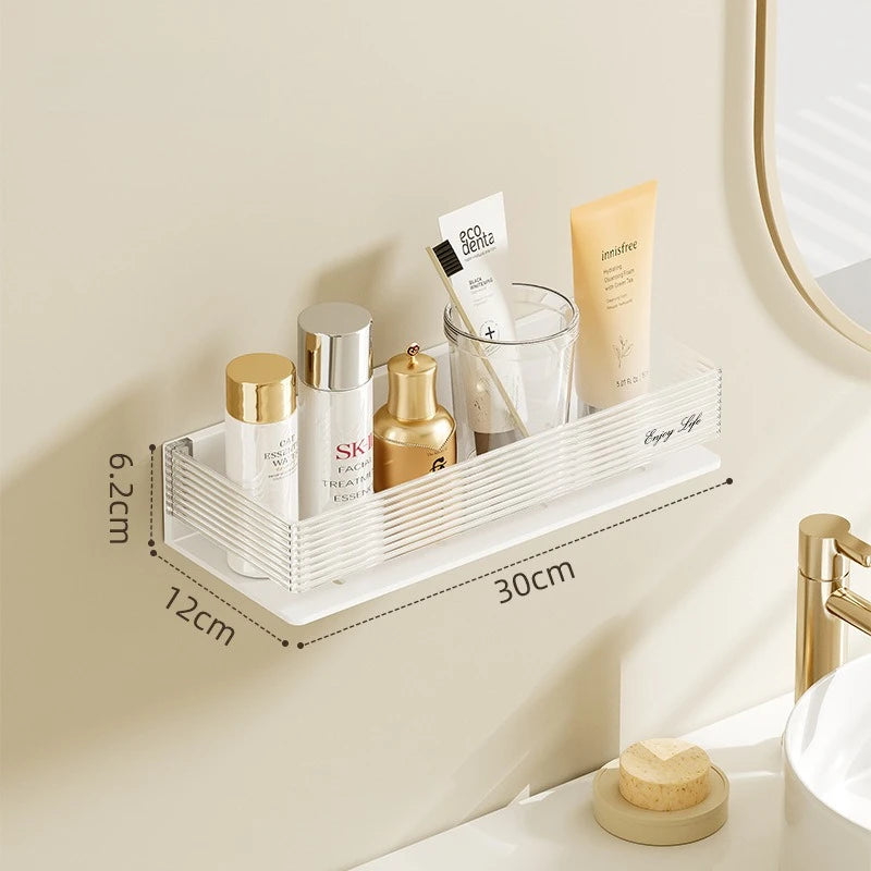 Porte Savon Douche sur Étagère en Blanc Taille M