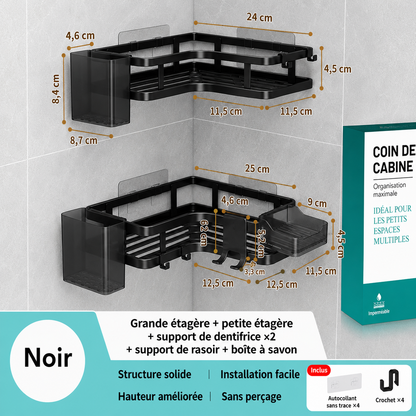Porte Savon Triangulaire en Noir Type C