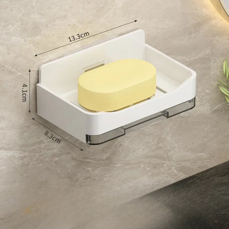Porte Savon avec Rangement en Blanc