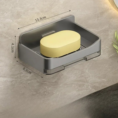 Porte Savon avec Rangement en Gris