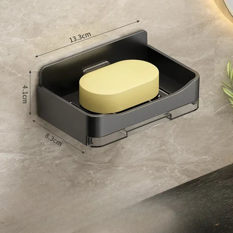 Porte Savon avec Rangement en Noir