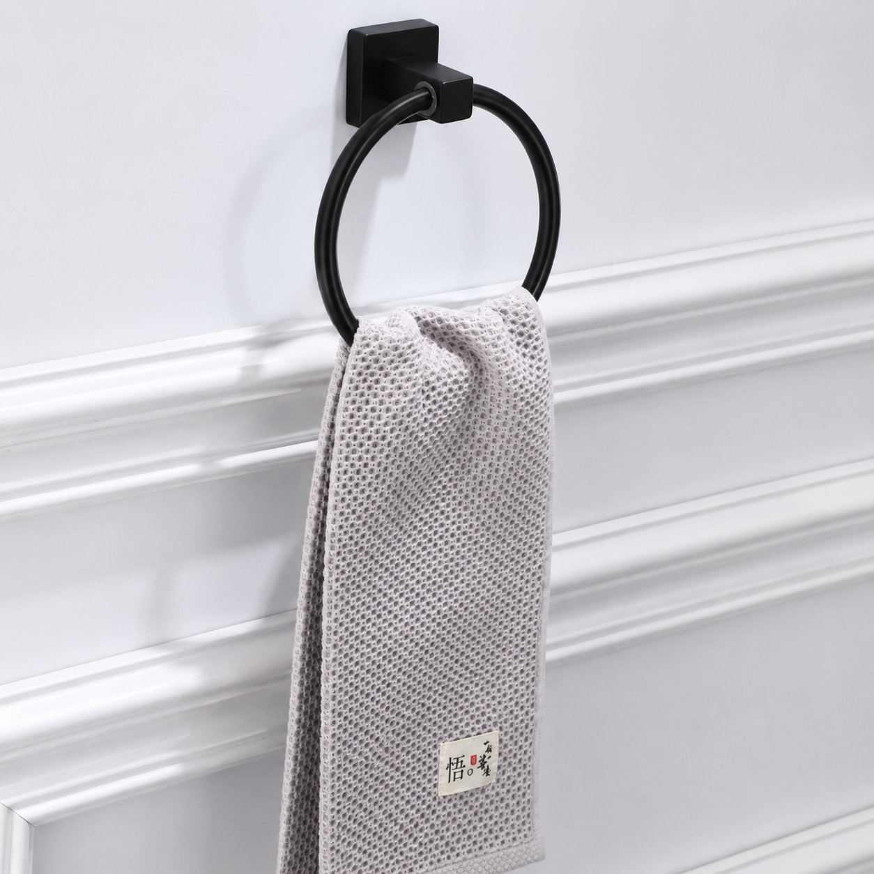 Anneau Porte-serviettes Noir