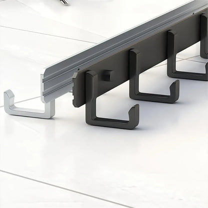 Crochets de Porte Aluminium Sans Perçage - Porte-Vêtements Rangement Chambre Salle de Bain