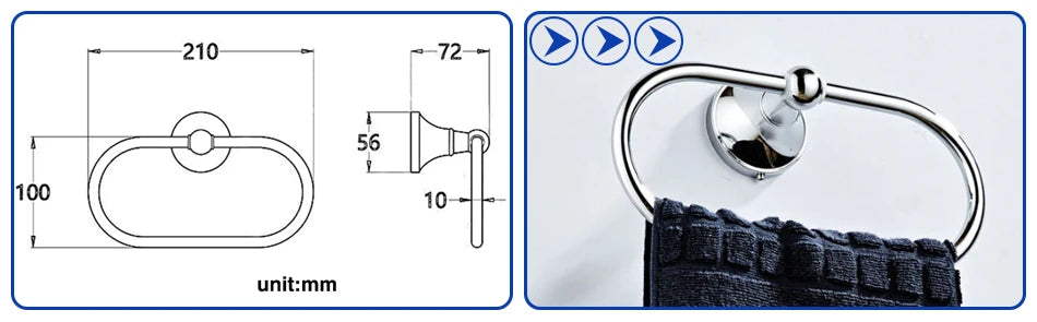 Porte-serviettes en Laiton - Ensemble Accessoires