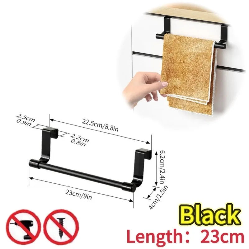 Porte-Serviettes Mural pour Placard Cuisine - Support Torchons Sans Perçage Salle de Bain