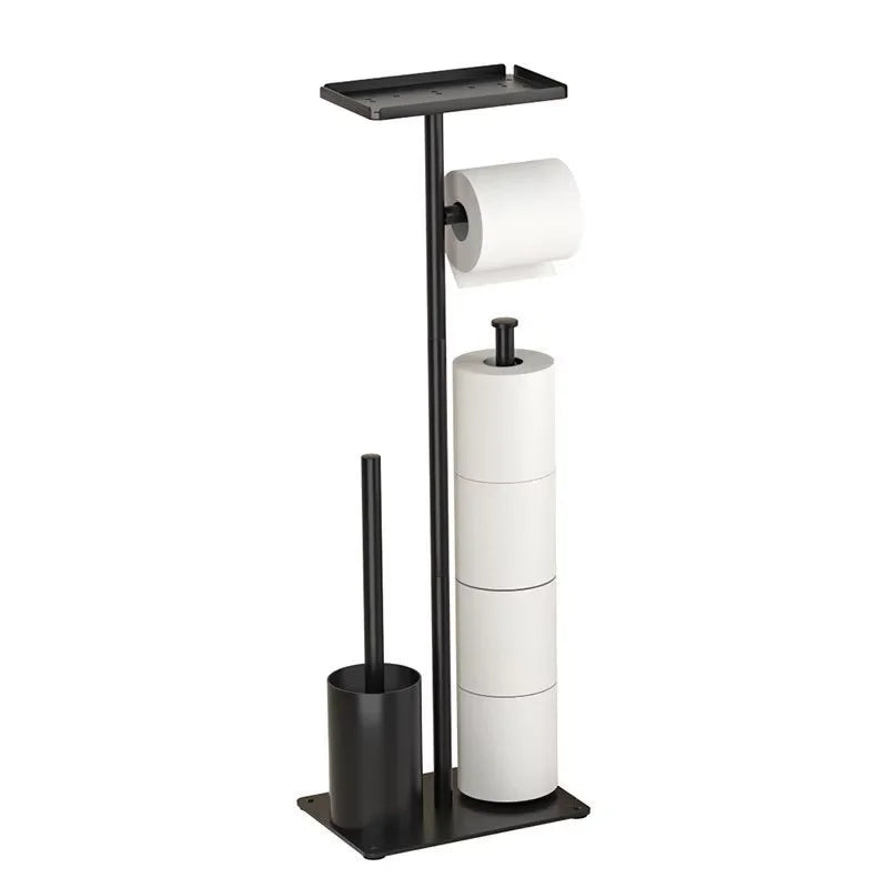 Porte Papier Toilette sur Pied avec Brosse