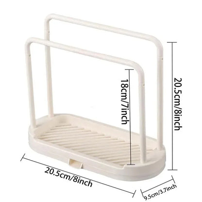 Panier de Drainage Évier avec Support - Porte-Éponge Lavette Organisateur Cuisine