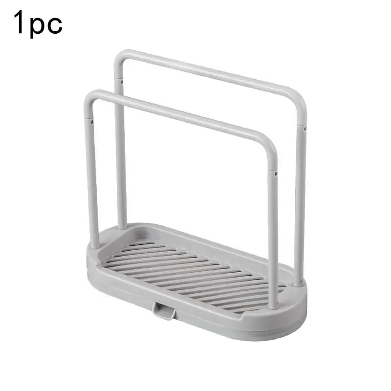 Panier de Drainage Évier avec Support - Porte-Éponge Lavette Organisateur Cuisine