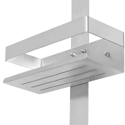 Étagère 2 Niveaux Acier Inoxydable 304 - Rangement Sur Porte Douche Cuisine Balcon