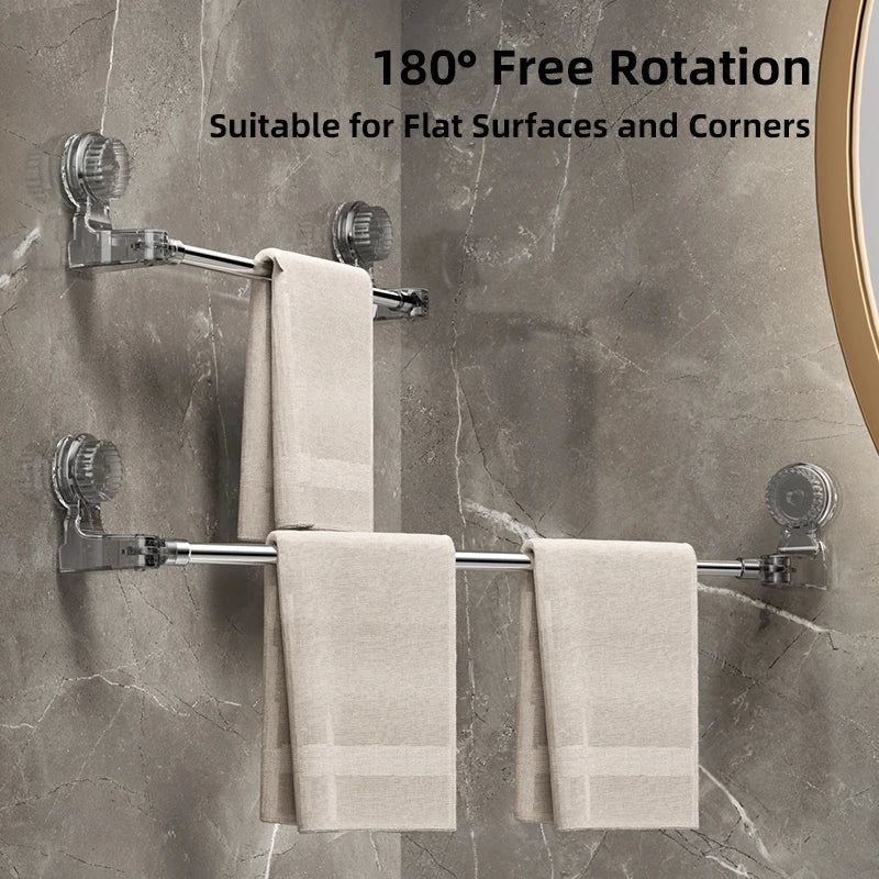 Porte-serviettes coulissant pour salle de bain