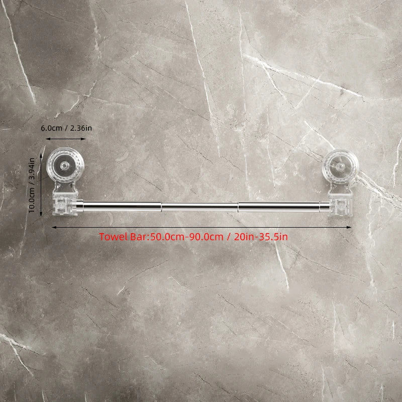 Porte-serviettes coulissant pour salle de bain