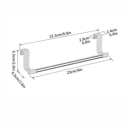 Barre Porte-Torchons Multifonction Sans Perçage - Rangement Serviettes Sur Placard Cuisine