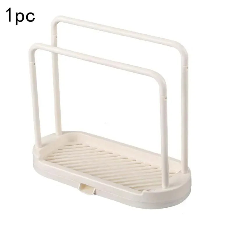 Panier de Drainage Évier avec Support - Porte-Éponge Lavette Organisateur Cuisine