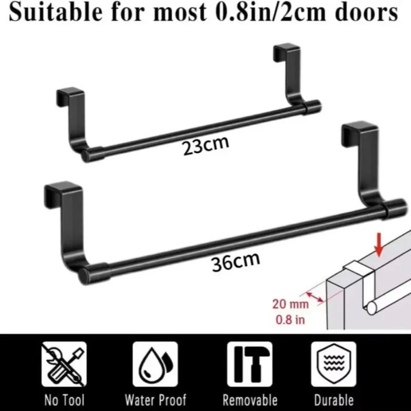 Porte-Serviettes Mural pour Placard Cuisine - Support Torchons Sans Perçage Salle de Bain