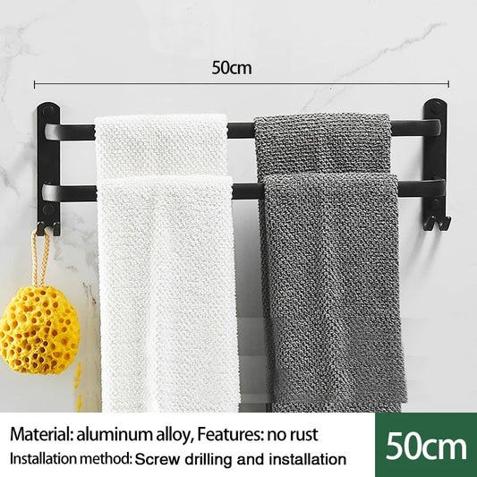 Porte-Serviettes Mural 1/2/3 Niveaux - Rangement Multi-Couches Salle de Bain