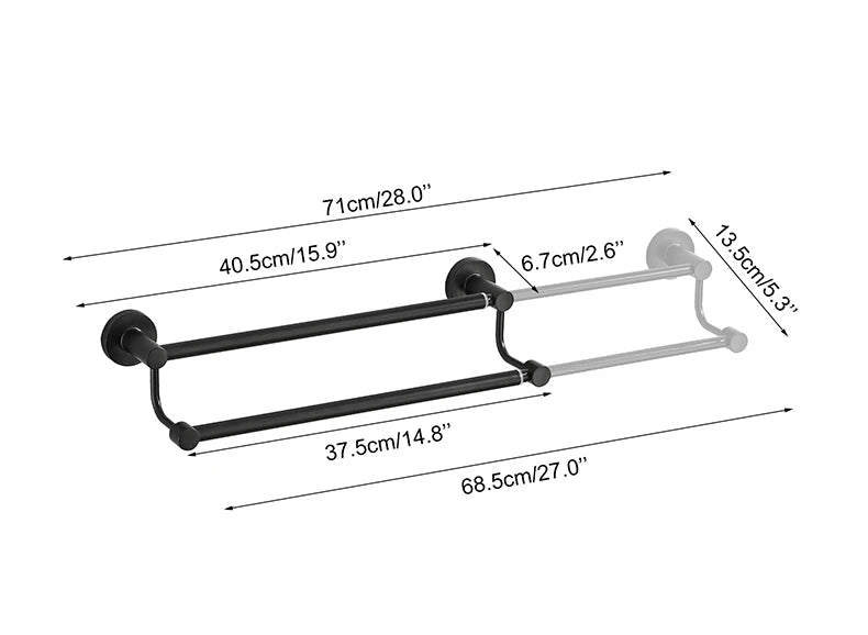 Porte-serviettes Coulissant Double Rétractable
