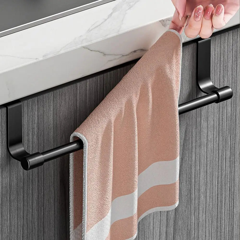 Barre Porte-Torchons Multifonction Sans Perçage - Rangement Serviettes Sur Placard Cuisine