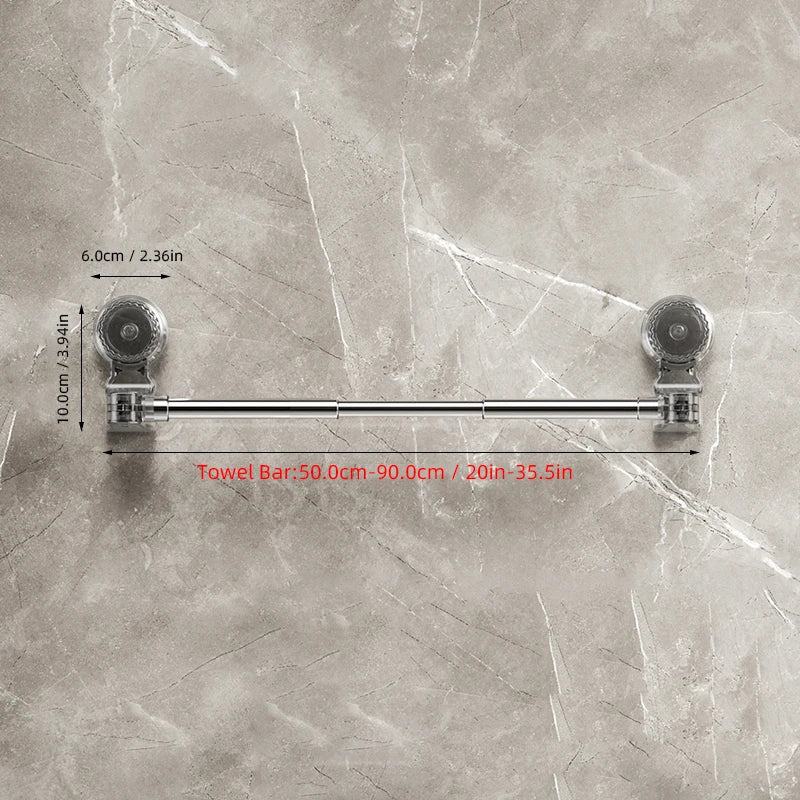 Porte-serviettes coulissant pour salle de bain